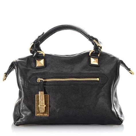 michael kors calista large satchel|Michael Kors Calista Large Satchel Black/Black/Black .